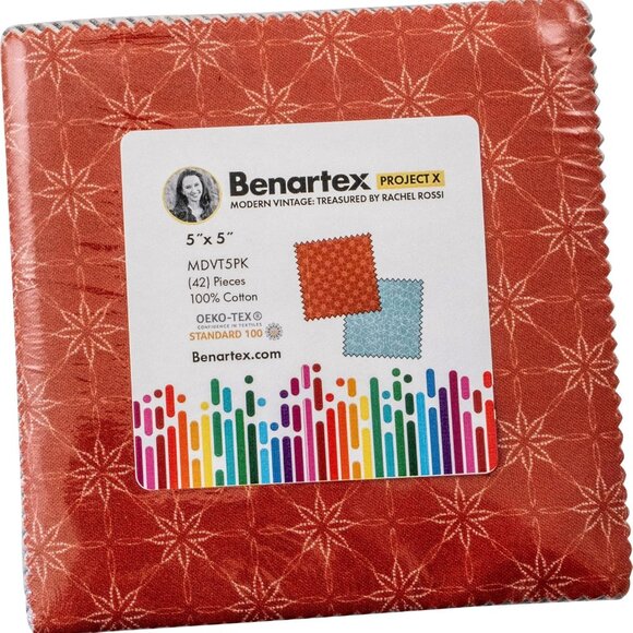 Assorted Modern Vintage 5-inch Quilt Cotton Charm Pack by Rachel Rossi - Picture 1 of 2